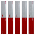 DOT Red & White Reflective Strips | Reflective Conspicuity Tape Strips For Trailers, Vehicles & Much More (Many Sizes & Quantity Packs)