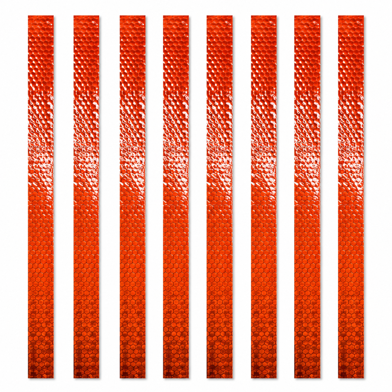 Thin DOT Orange Reflective Strips | Reflective Conspicuity Tape Strips For Trailers, Vehicles & Much More (Many Sizes & Quantity Packs)