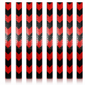 Thin DOT Red & Black Arrow Reflective Strips | Reflective Conspicuity Tape Strips For Trailers, Vehicles & Much More (Many Sizes & Quantity Packs)