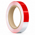 DOT Reflective Red & White C2 Roll | Reflective Tape 1" Conspicuity Tape Roll For Trailers, Vehicles & Much More (Many Lengths)