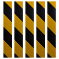 DOT Magnetic Black & Yellow Diagonal Reflective Strips | Reflective Magnet Conspicuity Tape Strips For Trailers, Vehicles & Much More (Many Sizes & Quantity Packs)