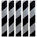 DOT Black & White Diagonal Reflective Strips | Reflective Conspicuity Tape Strips For Trailers, Vehicles & Much More (Many Sizes & Quantity Packs)