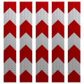 DOT Magnetic Red & White Arrow Reflective Strips | Reflective Magnet Conspicuity Tape Strips For Trailers, Vehicles & Much More (Many Sizes & Quantity Packs)