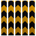 DOT Magnetic Black & Yellow Arrow Reflective Strips | Reflective Magnet Conspicuity Tape Strips For Trailers, Vehicles & Much More (Many Sizes & Quantity Packs)