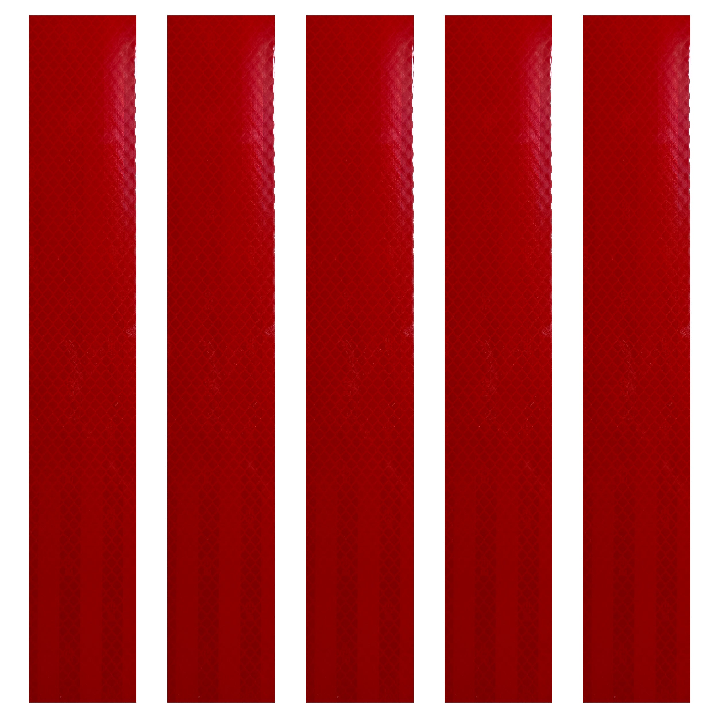 DOT Red Reflective Strips | Reflective Conspicuity Tape Strips For Trailers, Vehicles & Much More (Many Sizes & Quantity Packs)