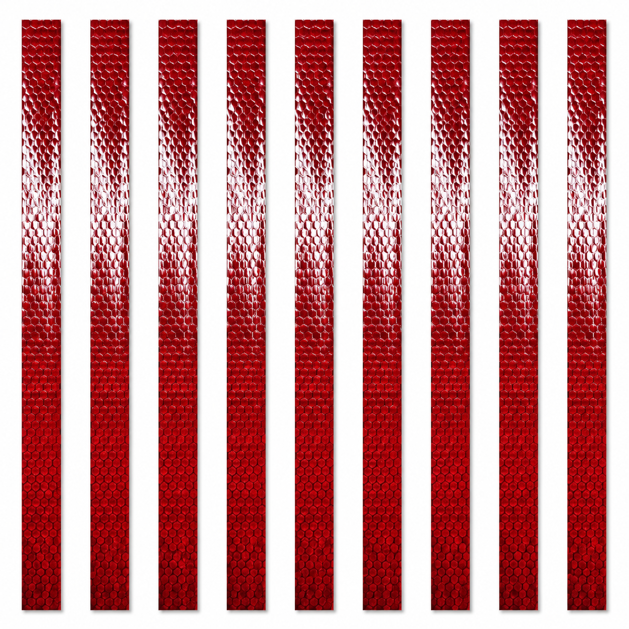 Thin DOT Red Reflective Strips | Reflective Conspicuity Tape Strips For Trailers, Vehicles & Much More (Many Sizes & Quantity Packs)