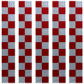 DOT Red & White Checkered Reflective Strips | Reflective Conspicuity Tape Strips For Trailers, Vehicles & Much More (Many Sizes & Quantity Packs)