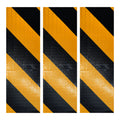 4" Inch DOT Black & Yellow Diagonal Reflective Strips | Reflective Conspicuity Tape Strips For Trailers, Vehicles & Much More (Many Sizes & Quantity Packs)