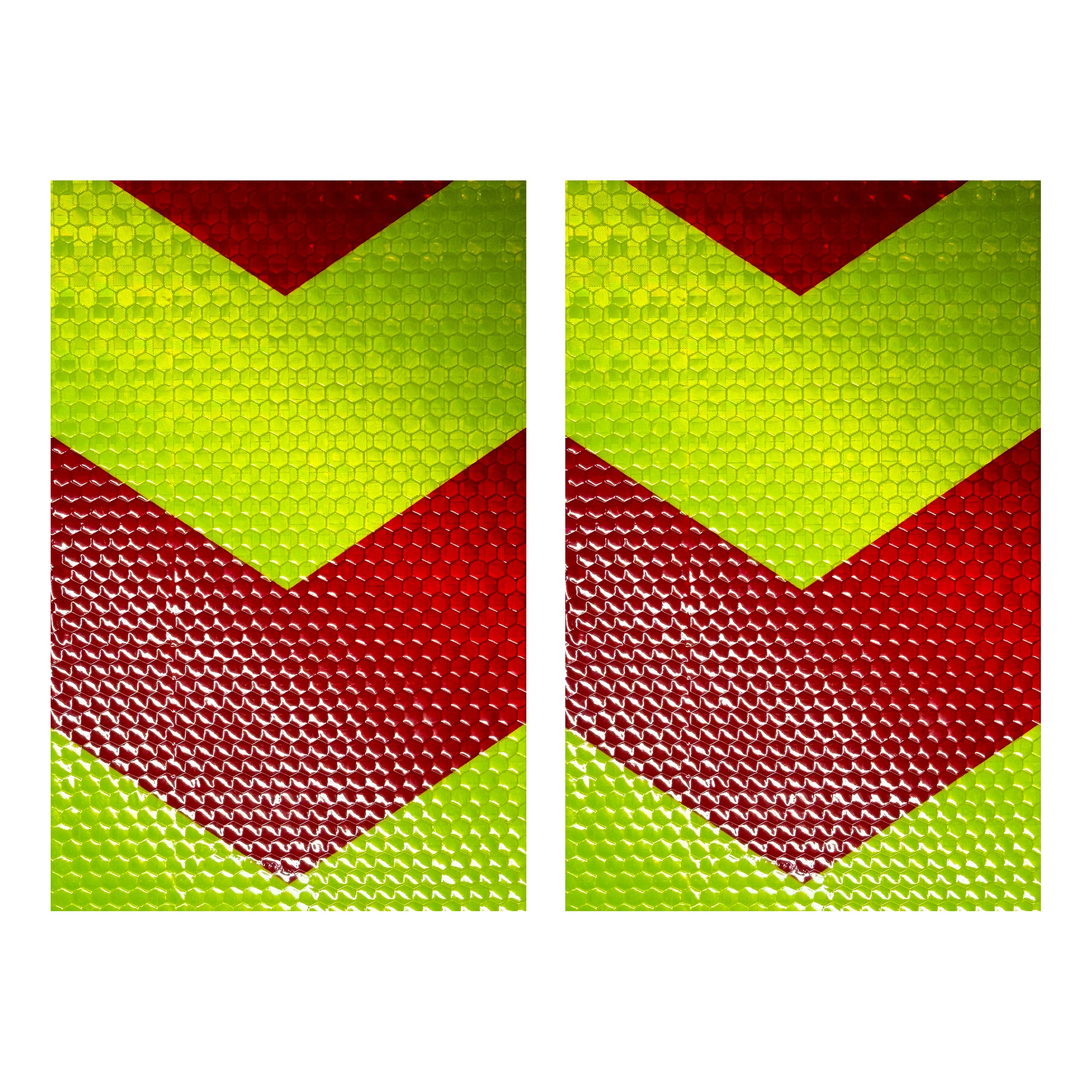 4" x 6" Inch DOT Red & Neon Green Yellow Arrow Reflective Strips | Reflective Conspicuity Tape Strips For Trailers, Vehicles & Much More (Many Quantity Packs)