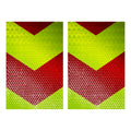Magnetic 4" x 6" Inch DOT Red & Yellow Green Arrow Reflective Strips | Reflective Magnet Conspicuity Tape Strips For Trailers, Vehicles & Much More (Many Quantity Packs)