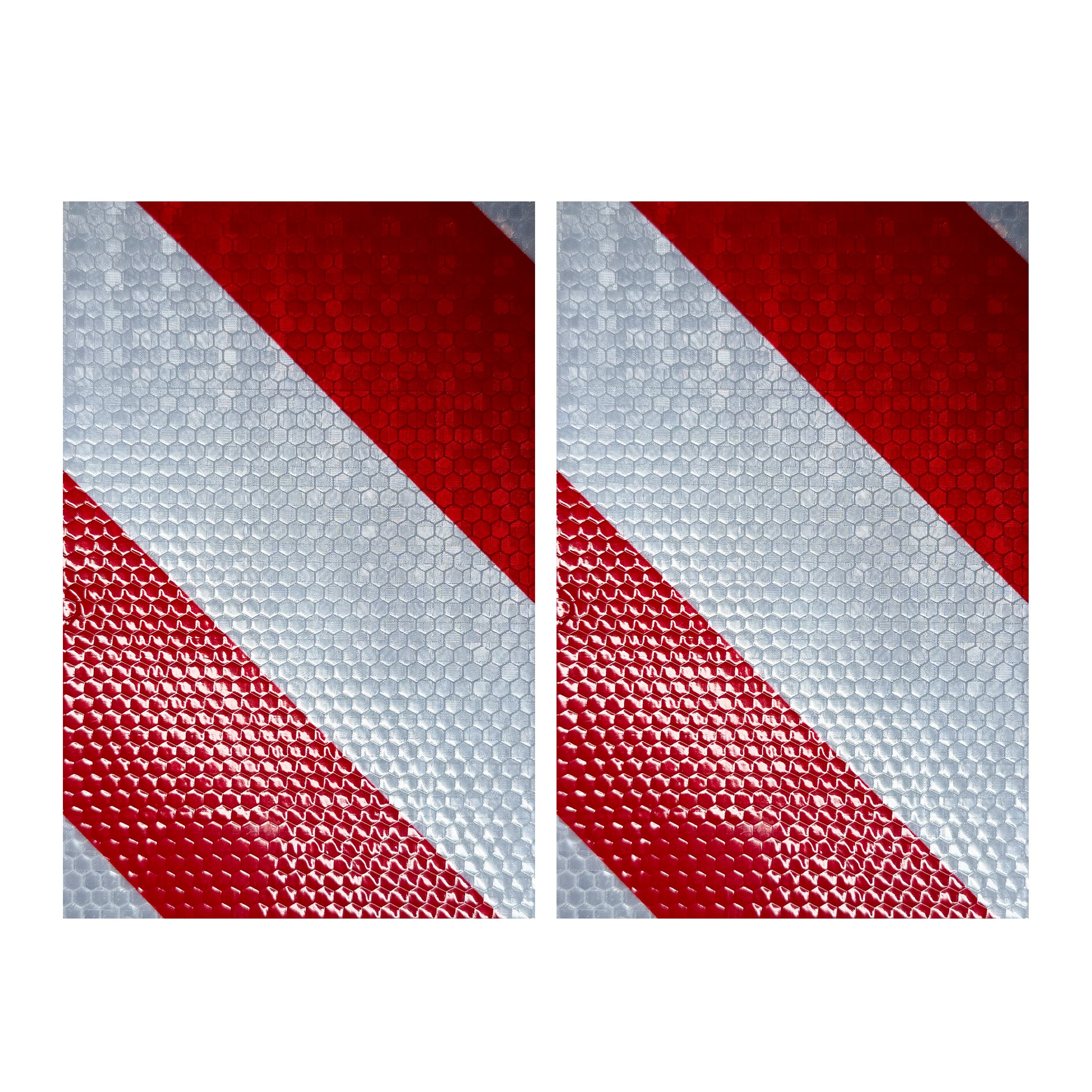 4" x 6" Inch DOT Red & White Diagonal Arrow Reflective Strips | Reflective Conspicuity Tape Strips For Trailers, Vehicles & Much More (Many Quantity Packs)