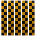 DOT Magnetic Black & Yellow Checkered Reflective Strips | Reflective Magnet Conspicuity Tape Strips For Trailers, Vehicles & Much More (Many Sizes & Quantity Packs)