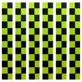 DOT Magnetic Black & Neon Green Checkered Reflective Strips | Reflective Magnet Conspicuity Tape Strips For Trailers, Vehicles & Much More (Many Sizes & Quantity Packs)