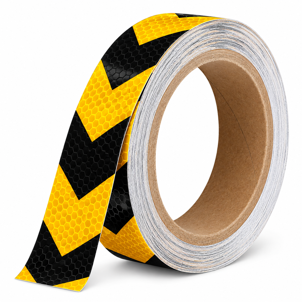 DOT Reflective Black & Yellow Arrow Roll | Reflective Tape 1" Conspicuity Tape Roll For Trailers, Vehicles & Much More (Many Lengths)