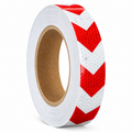 DOT Reflective Red & White Arrow Roll | Reflective Tape 1" Conspicuity Tape Roll For Trailers, Vehicles & Much More (Many Lengths)