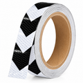 DOT Reflective Black & White Arrow Roll | Reflective Tape 1" Conspicuity Tape Roll For Trailers, Vehicles & Much More (Many Lengths)