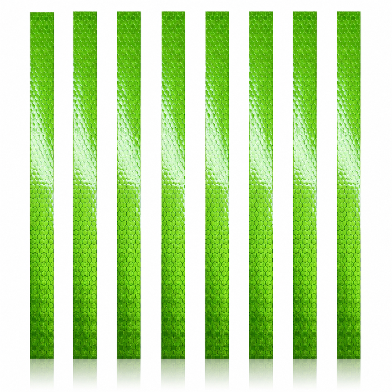 Thin DOT Green Reflective Strips | Reflective Conspicuity Tape Strips For Trailers, Vehicles & Much More (Many Sizes & Quantity Packs)