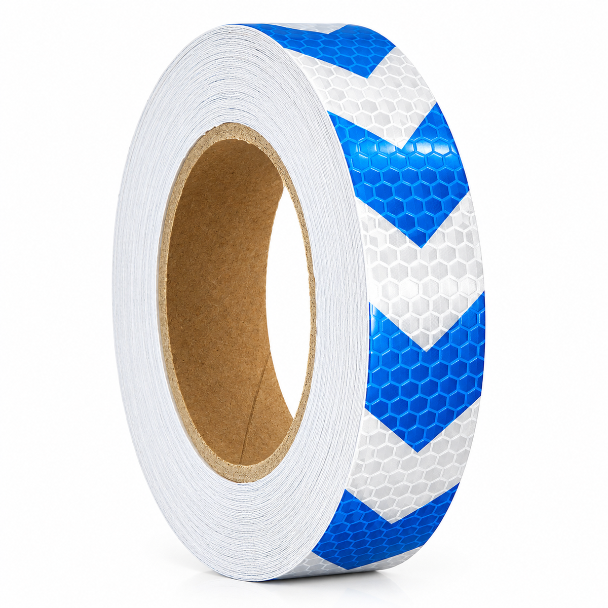 DOT Reflective Blue & White Arrow Roll | Reflective Tape 1" Conspicuity Tape Roll For Trailers, Vehicles & Much More (Many Lengths)