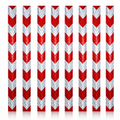Thin DOT Red & White Arrow Reflective Strips | Reflective Conspicuity Tape Strips For Trailers, Vehicles & Much More (Many Sizes & Quantity Packs)