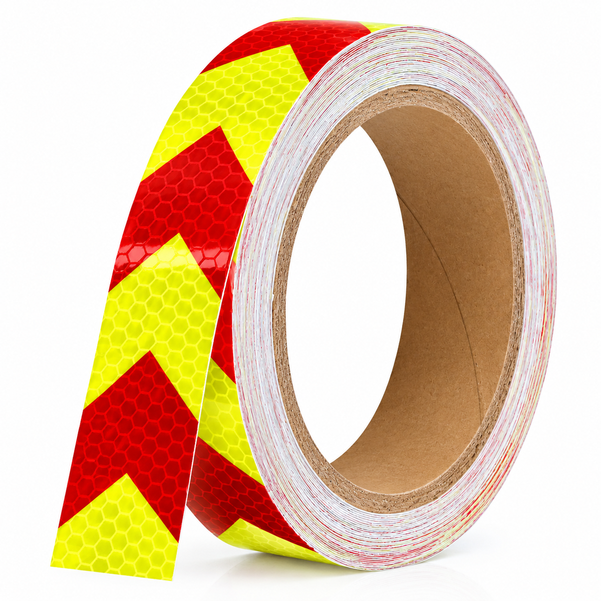 DOT Reflective Red & Yellow Arrow Roll | Reflective Tape 1" Conspicuity Tape Roll For Trailers, Vehicles & Much More (Many Lengths)