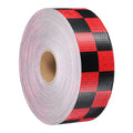 DOT Reflective Black & Red Checkered Roll | Reflective Tape 2" Conspicuity Tape Roll For Trailers, Vehicles & Much More (Many Lengths)