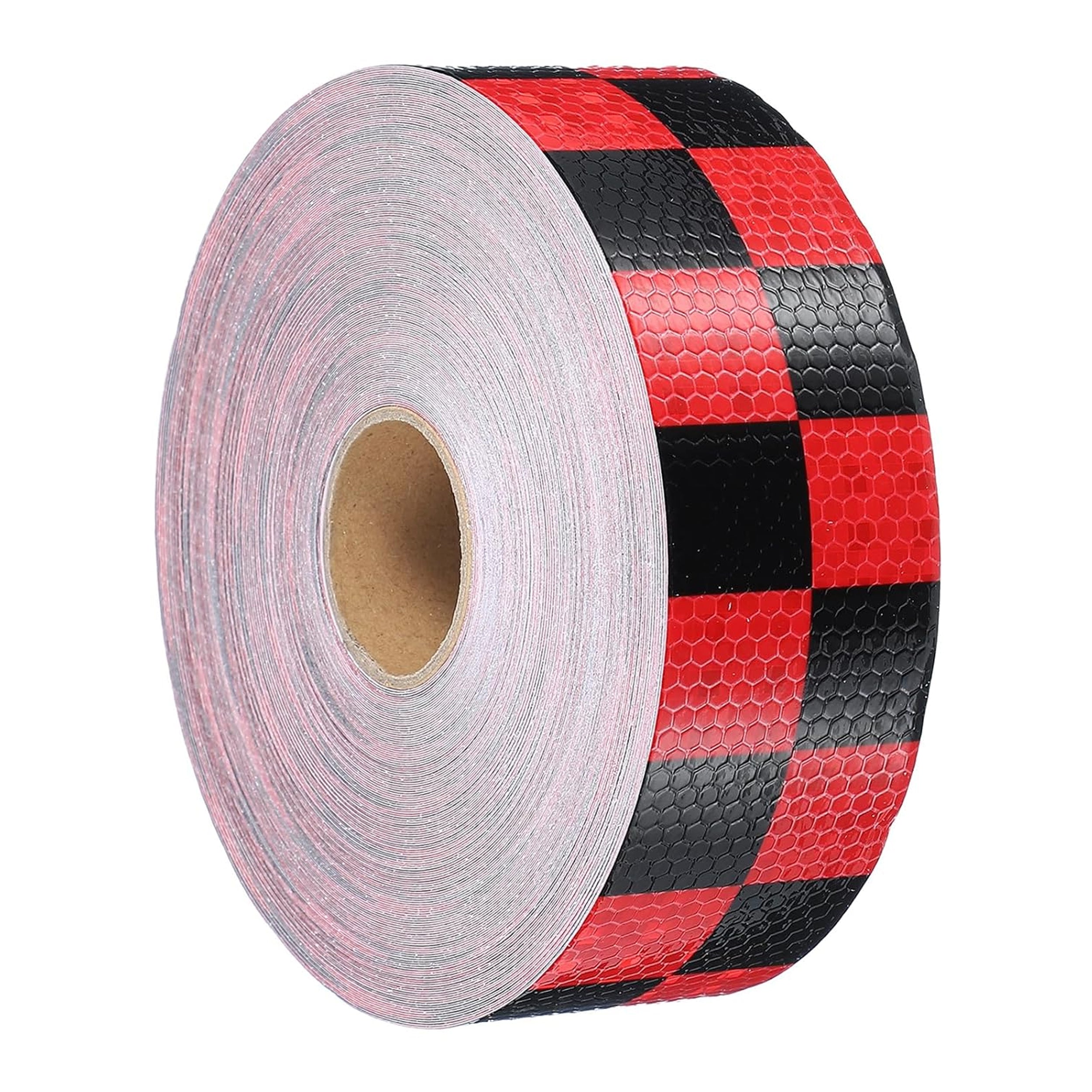 DOT Reflective Black & Red Checkered Roll | Reflective Tape 2" Conspicuity Tape Roll For Trailers, Vehicles & Much More (Many Lengths)