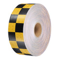 DOT Reflective Black & Yellow Checkered Roll | Reflective Tape 2" Conspicuity Tape Roll For Trailers, Vehicles & Much More (Many Lengths)