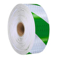 DOT Reflective Green & White Diagonal Roll | Reflective Tape 2" Conspicuity Tape Roll For Trailers, Vehicles & Much More (Many Lengths)