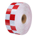 DOT Reflective White & Red Checkered Roll | Reflective Tape 2" Conspicuity Tape Roll For Trailers, Vehicles & Much More (Many Lengths)