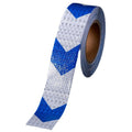 DOT Reflective Blue & White Arrow Roll | Reflective Tape 2" Conspicuity Tape Roll For Trailers, Vehicles & Much More (Many Lengths)
