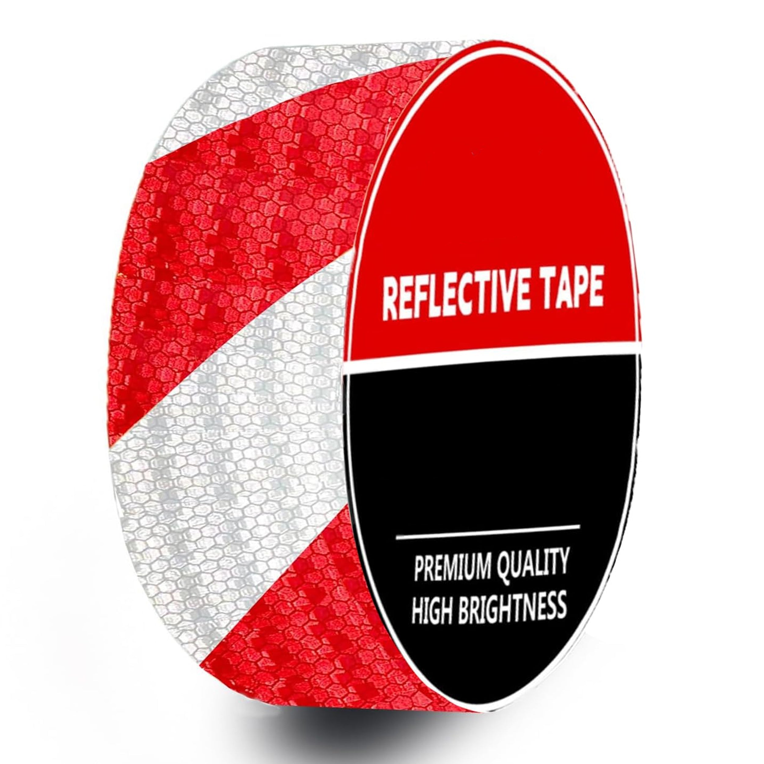 DOT Reflective Red & White Diagonal Roll | Reflective Tape 2" Conspicuity Tape Roll For Trailers, Vehicles & Much More (Many Lengths)