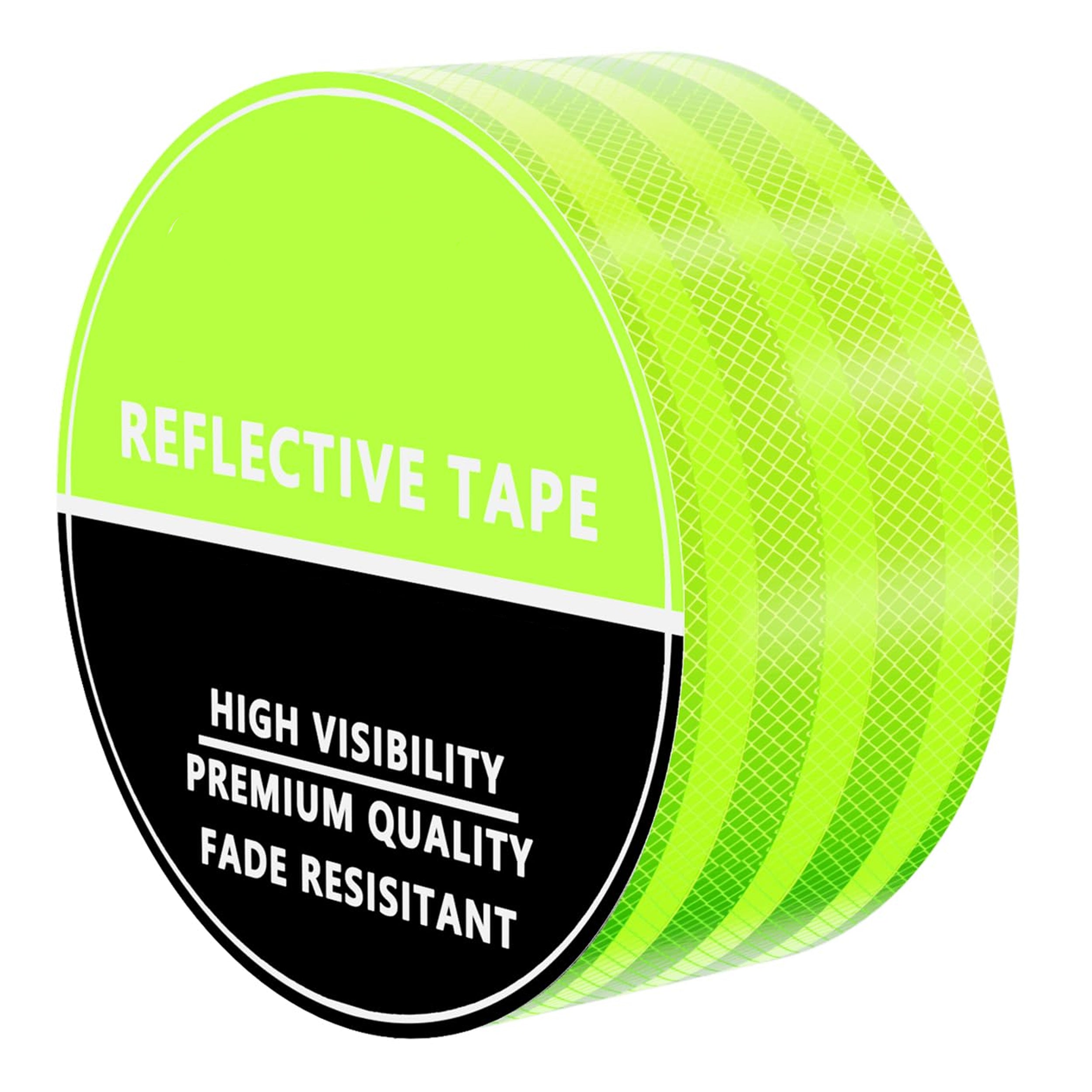 DOT Reflective Neon Green Roll | Reflective Tape 2" Conspicuity Tape Roll For Trailers, Vehicles & Much More (Many Lengths)