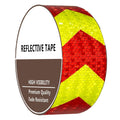 DOT Reflective Red & Yellow Arrow Roll | Reflective Tape 2" Conspicuity Tape Roll For Trailers, Vehicles & Much More (Many Lengths)