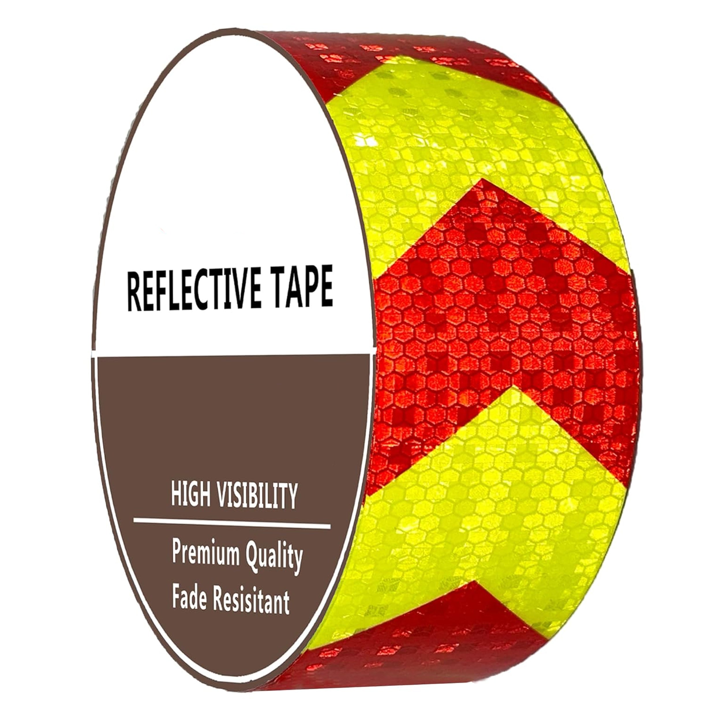 DOT Reflective Red & Yellow Arrow Roll | Reflective Tape 2" Conspicuity Tape Roll For Trailers, Vehicles & Much More (Many Lengths)