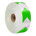 DOT Reflective Green & White Arrow Roll | Reflective Tape 2" Conspicuity Tape Roll For Trailers, Vehicles & Much More (Many Lengths)