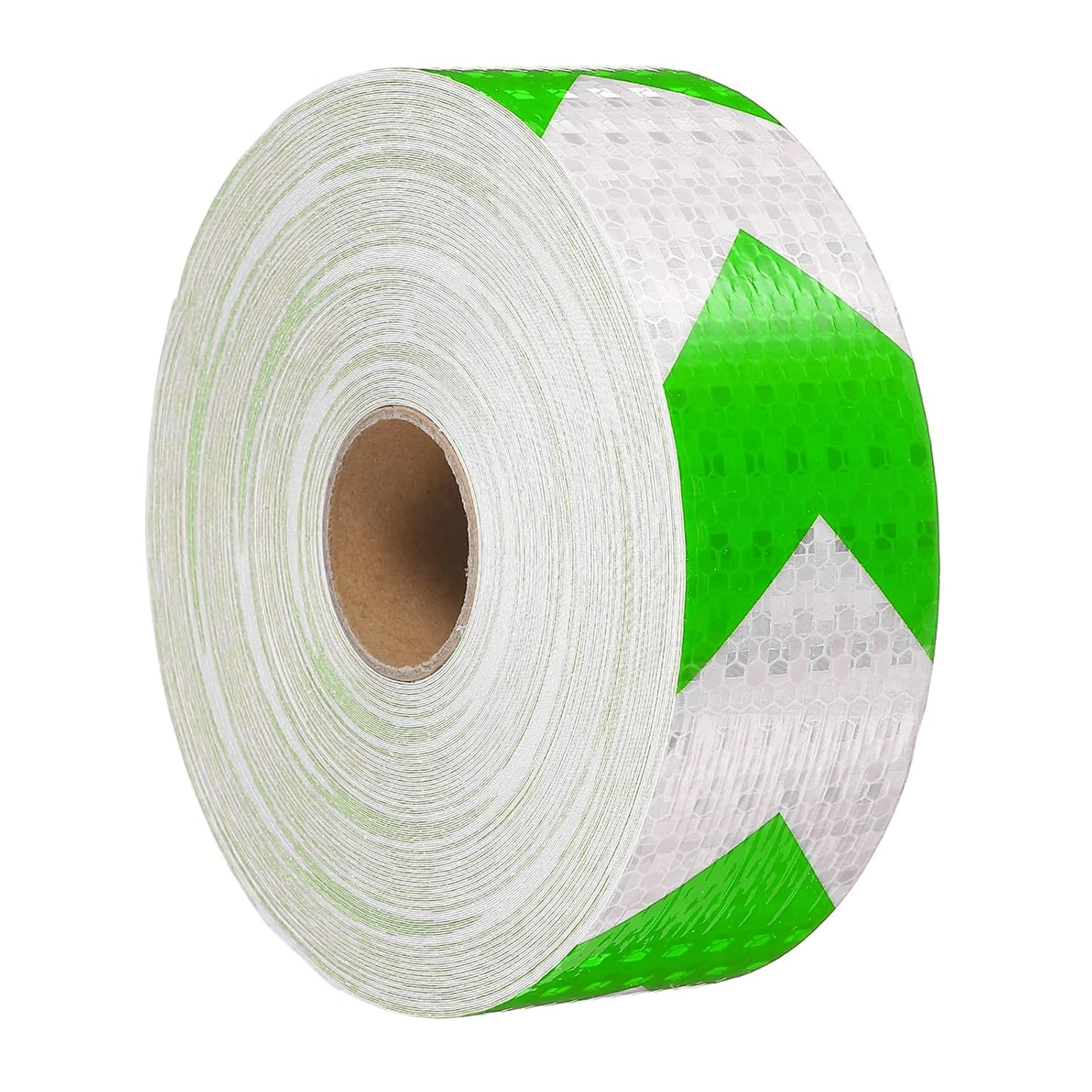 DOT Reflective Green & White Arrow Roll | Reflective Tape 2" Conspicuity Tape Roll For Trailers, Vehicles & Much More (Many Lengths)