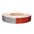 DOT Reflective White & Red 1" Thin Roll | Reflective Tape 1" Conspicuity Tape Roll For Trailers, Vehicles & Much More (Many Lengths)