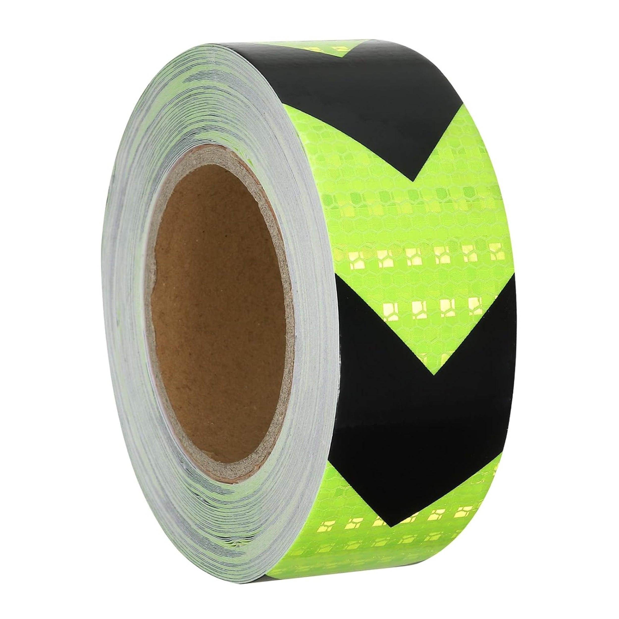 DOT Reflective Black & Neon Green Arrow Roll | Reflective Tape 2" Conspicuity Tape Roll For Trailers, Vehicles & Much More (Many Lengths)
