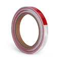 Thin 1/2" DOT Reflective White & Red Roll | Reflective Tape 1/2" Conspicuity Tape Roll For Trailers, Vehicles & Much More (Many Lengths)